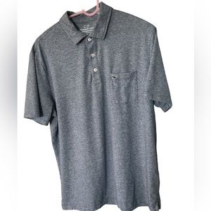 Vineyard Vines Edgartown Polo Shirt Medium Navy Short Sleeve Very Nice!